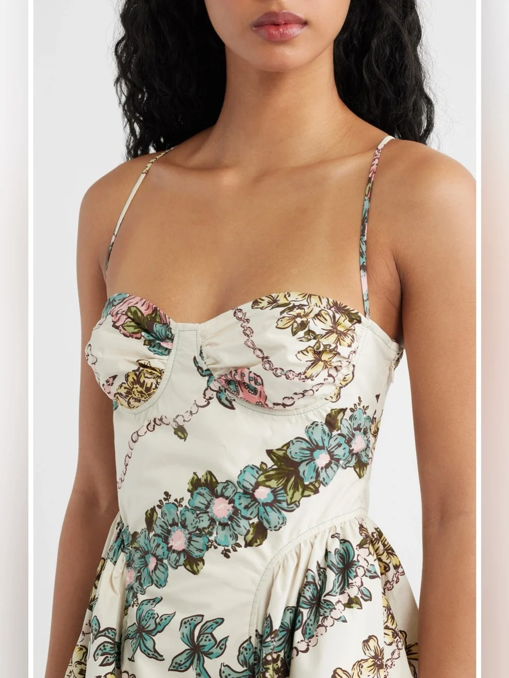 Free People Cherish Printed Midi Dress Size 4 Floral Cotton NWOT Pockets DS1